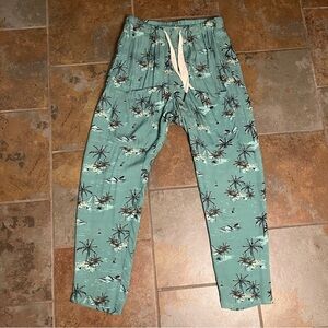 NWOT Free People x Samdrine Rosé Palm Trees Straight Leg Pant